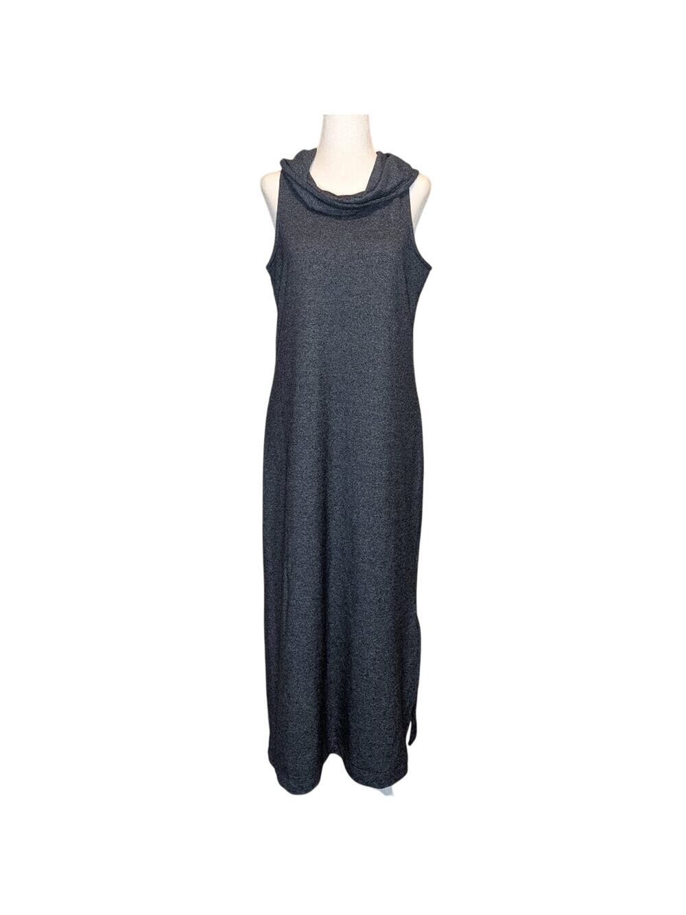 Banana Republic Sleeveless Thick Knit Cowl Neck Maxi Dress Gray Size Medium